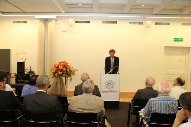 Prof. Dr. Alex Burri, Address on Behalf of the Lauener Foundation